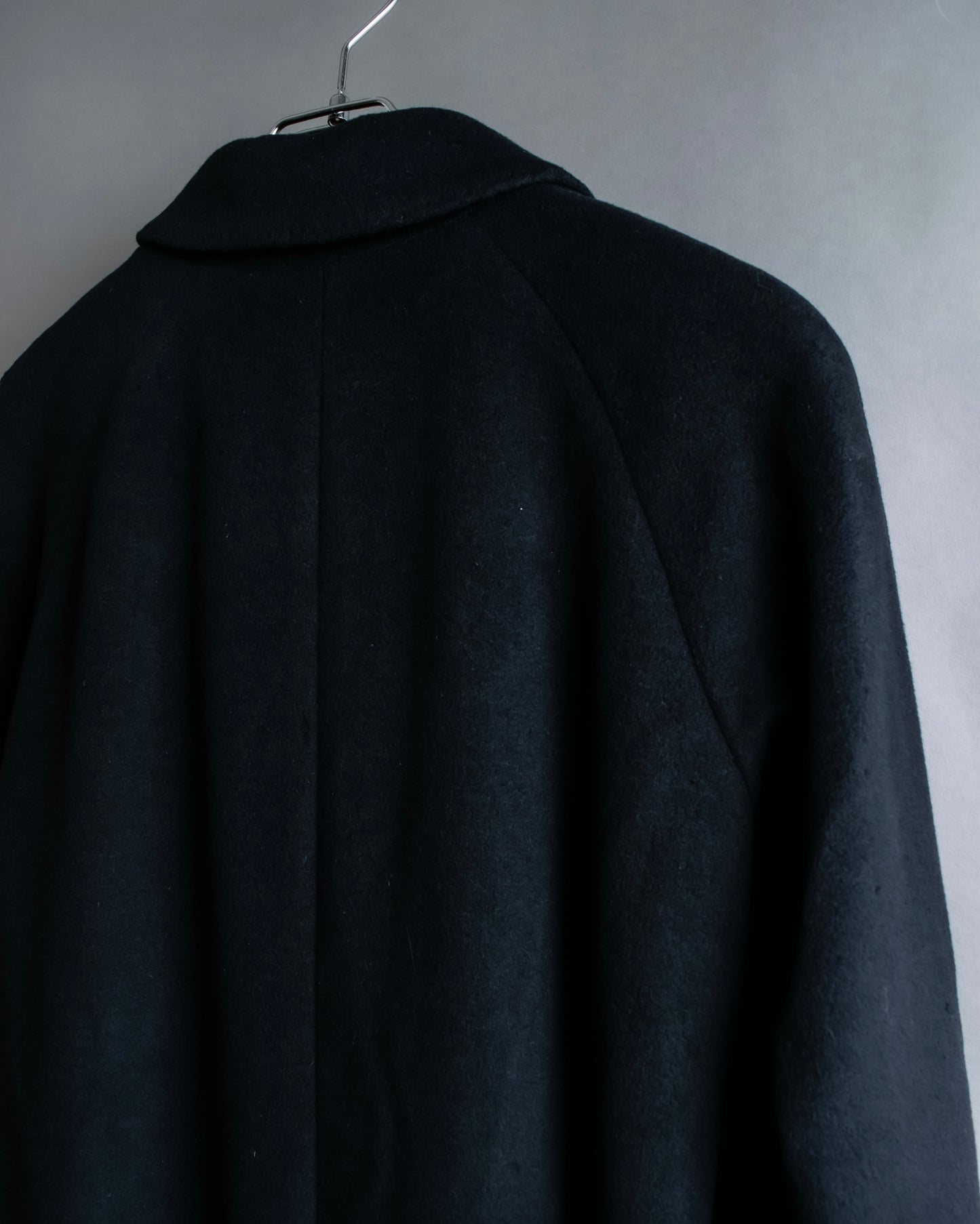 "BURBERRYS" Fly front cashmere blend soutien collar long coat