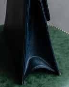 "Chloe" Trapezoid design embossed leather hand bag