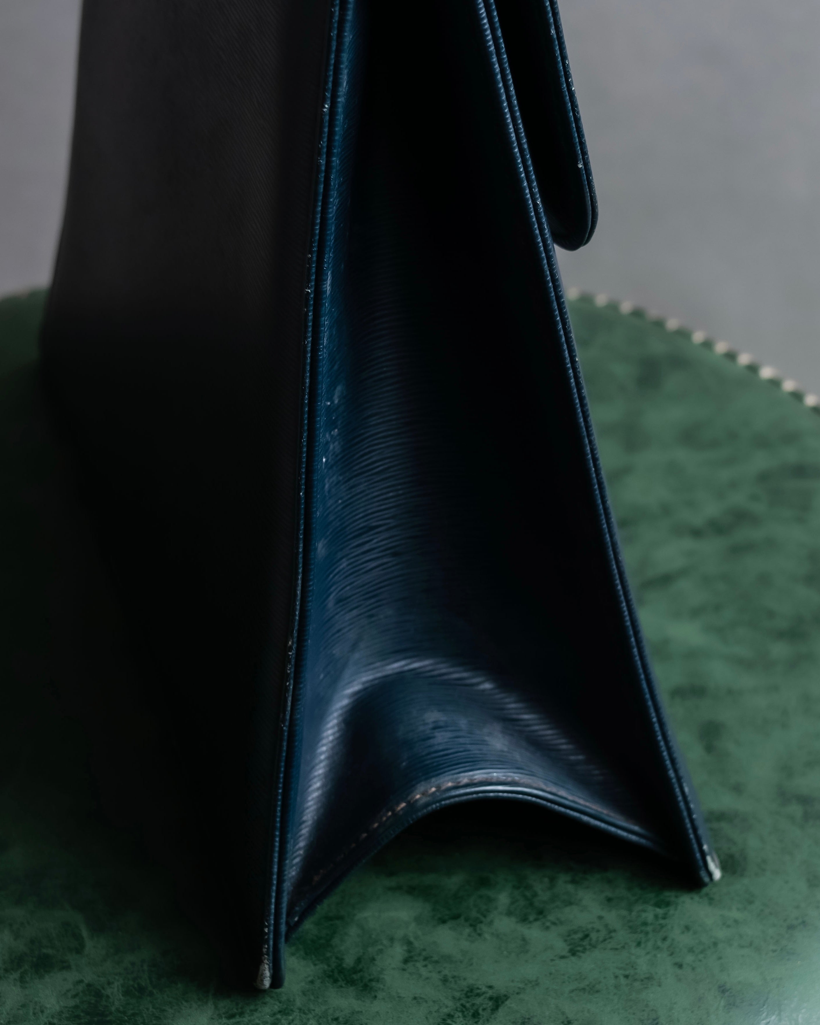 "Chloe" Trapezoid design embossed leather hand bag