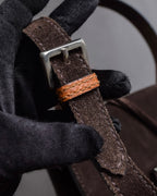 "LOEWE" Textured suede panel barcelona shoulder bag