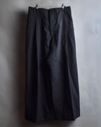 "YOHJI YAMAMOTO FEMME" 10AW Pinstripe pattern tuck wide slacks