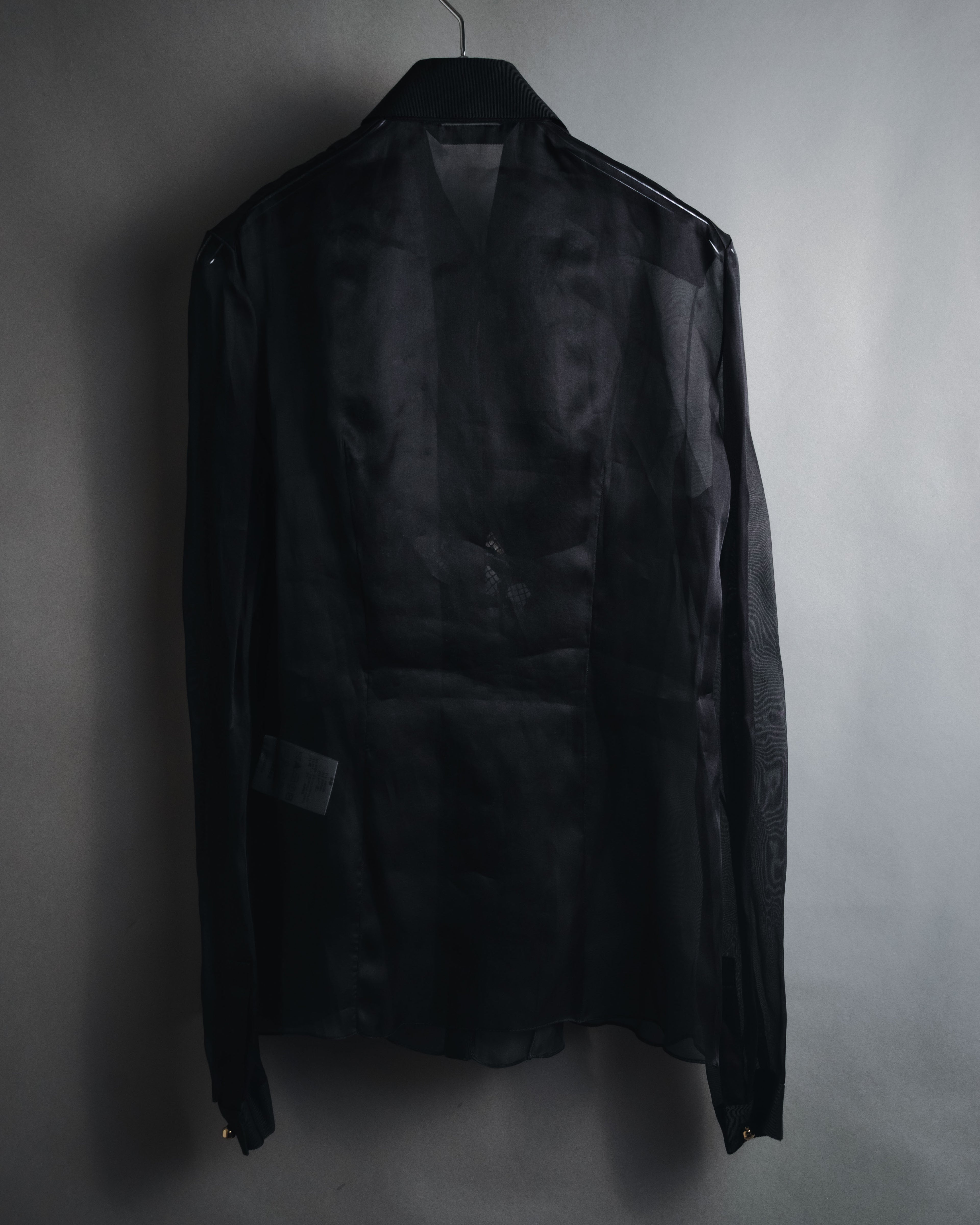 "LOEWE" 2014AW Sheer embroidered shirt