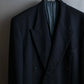 "EMPORIO ARMANI"  Peak lapel double breasted tailored jacket & 2  pleat wide slacks set up