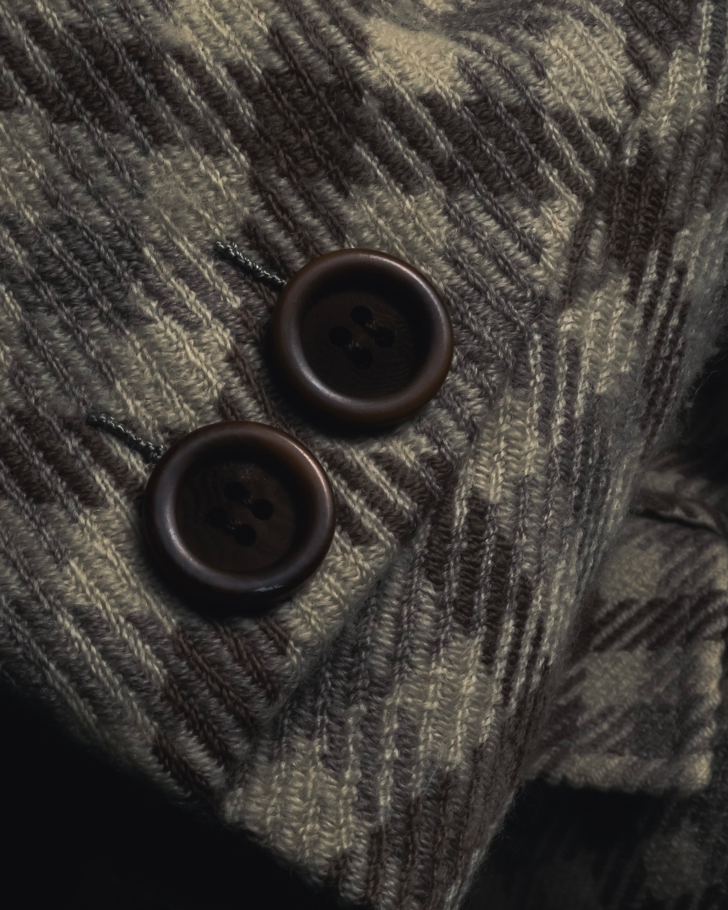 "GUCCI" 80’s checked wool shawl collar jacket