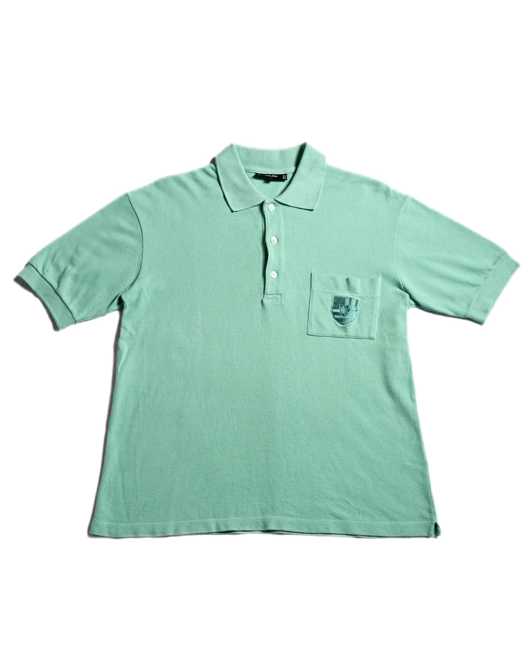 CÉLINE/ Logo Emblem Polo Shirt Mint Green