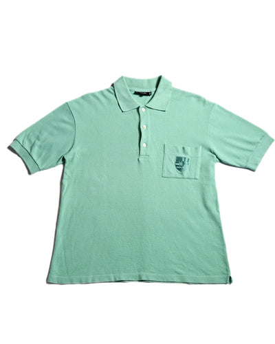 CÉLINE/ Logo Emblem Polo Shirt Mint Green