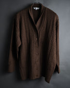 “Christian Dior SPORTS” 90’s Shawl collar cable knit cardigan