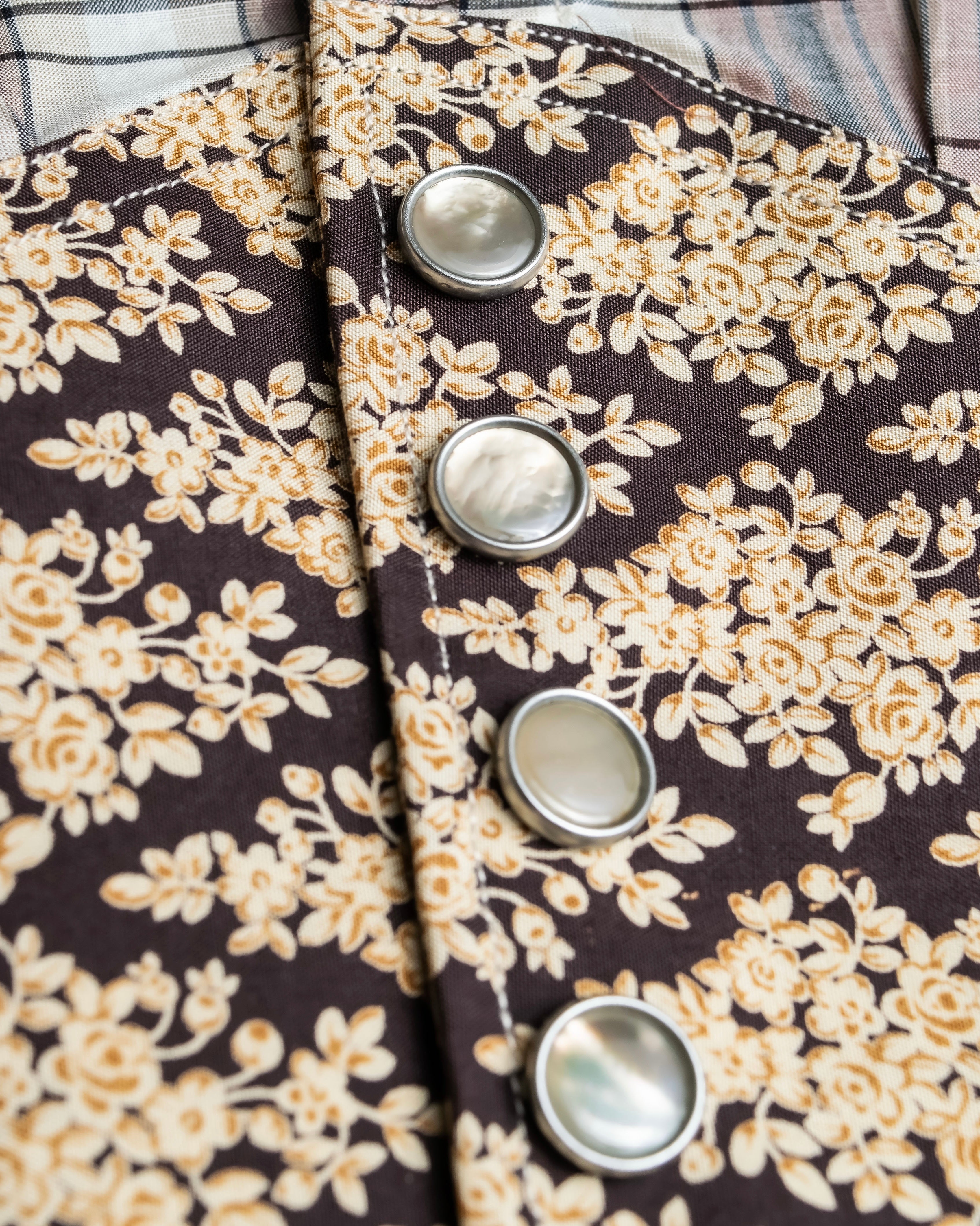 "GUCCI" Floral and checkered western shirt