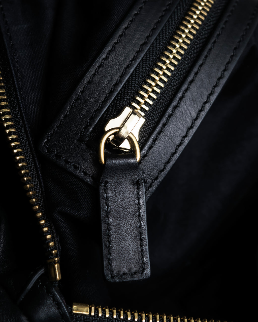 "CELINE" Various studs horizontal leather 2way bag