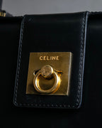 "CELINE" Ringlock design leather hand bag