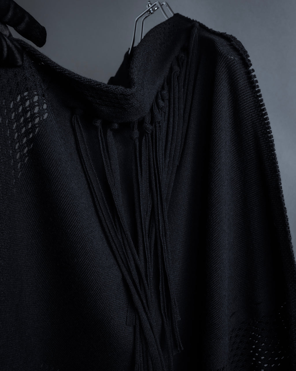 "ISSEY MIYAKE" 01AWRough knit fringe design cardigan