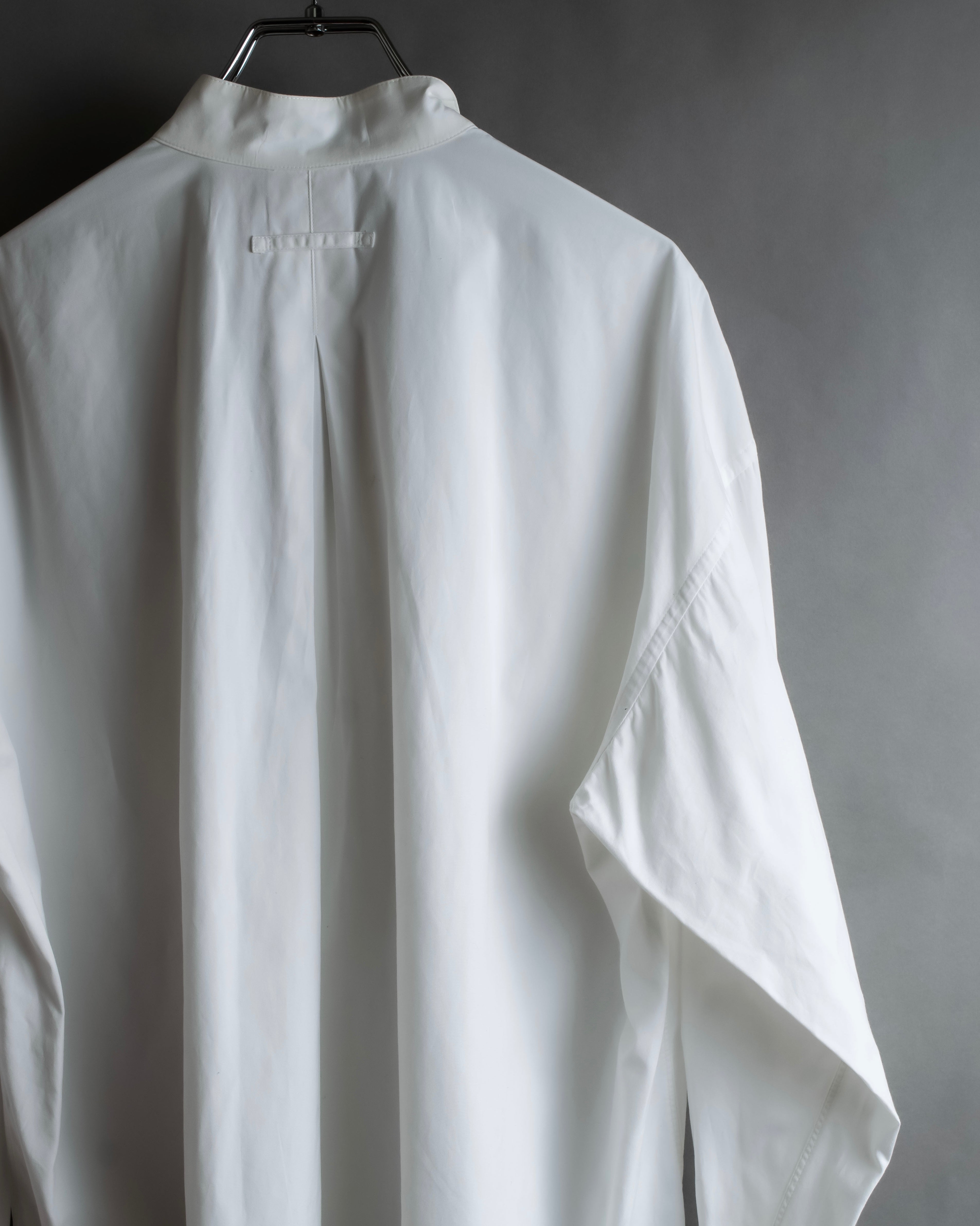 "JEAN PAUL GAULTIER" Cotton poplin stand-collar white shirt