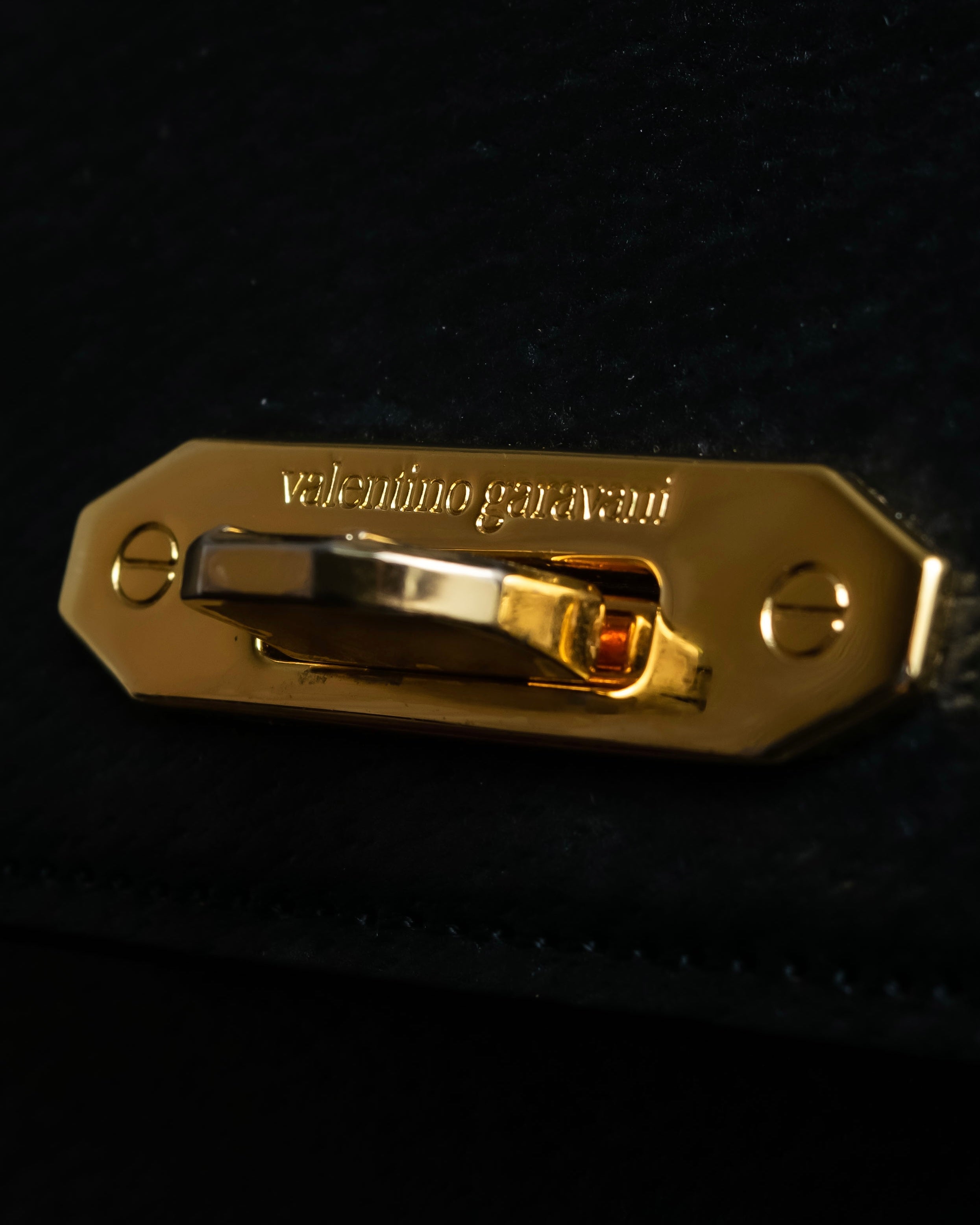 "Valentino Garavani" Gold metal parts design grain leather bag