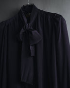 "Yves Saint Laurent" Late 80s silk bow tie blouse