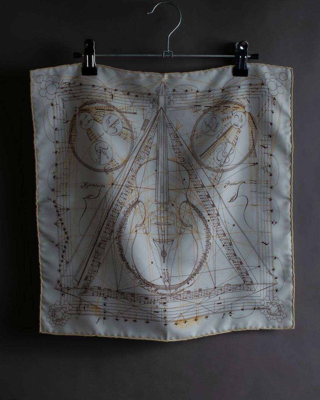 "HERMES" La Musique des Sphères petit carre scarf