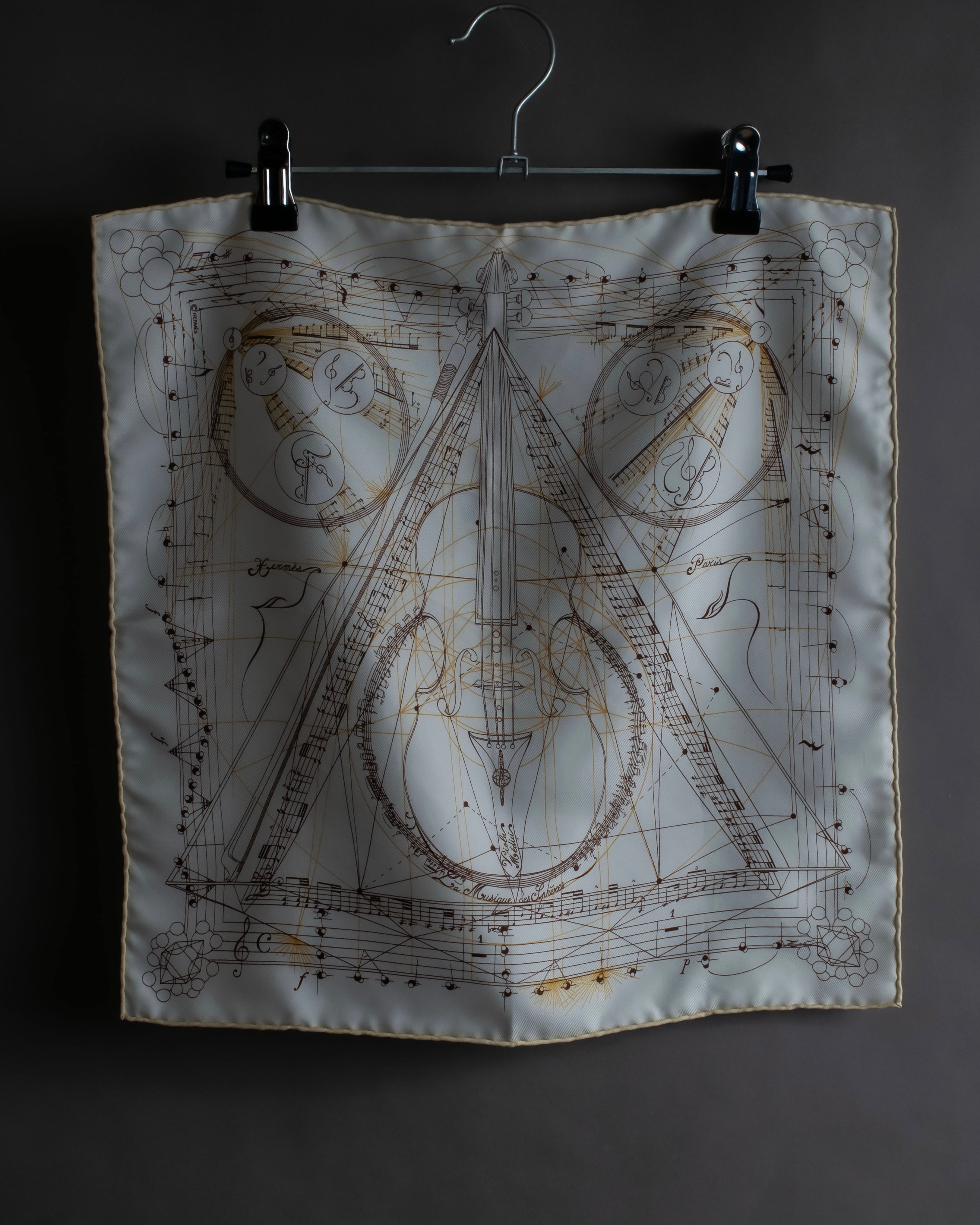 "HERMES" La Musique des Sphères petit carre scarf