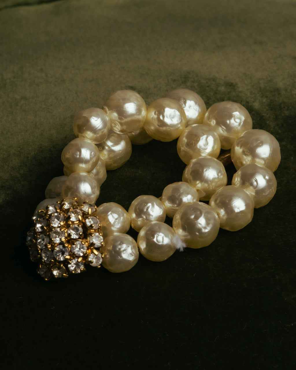 “Christian Dior” 70’s-80’s Boutique pearl rhinestone brooch