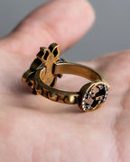 "GUCCI" Bee motif interlocking G ring