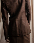 "LOEWE" Three-dimensional ribbed lamb leather set up