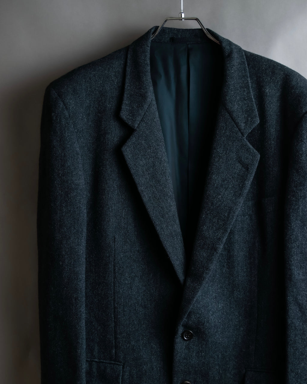 "COMME des GARCONS HOMME DEUX" Box silhouette heather grey tailored jacket