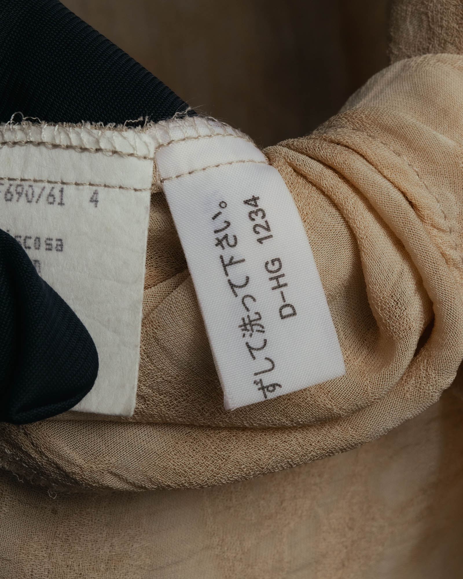 "FENDI" 80's-90's Draped rayon jacquard shirt