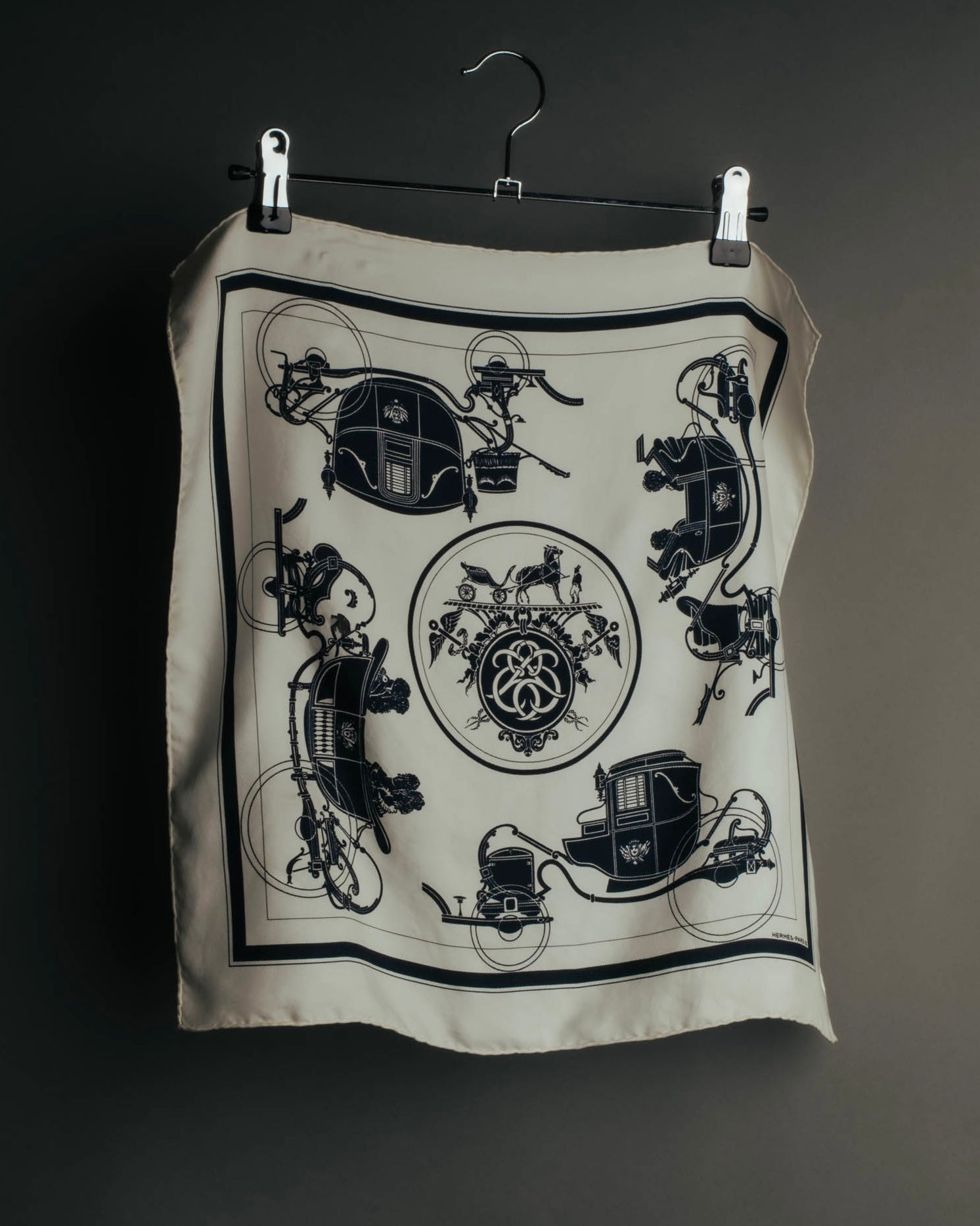 "Hermès" Classic ex libris silk scarf