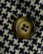 "HUGO BOSS" Houndstooth structured shoulder line tailored jacket