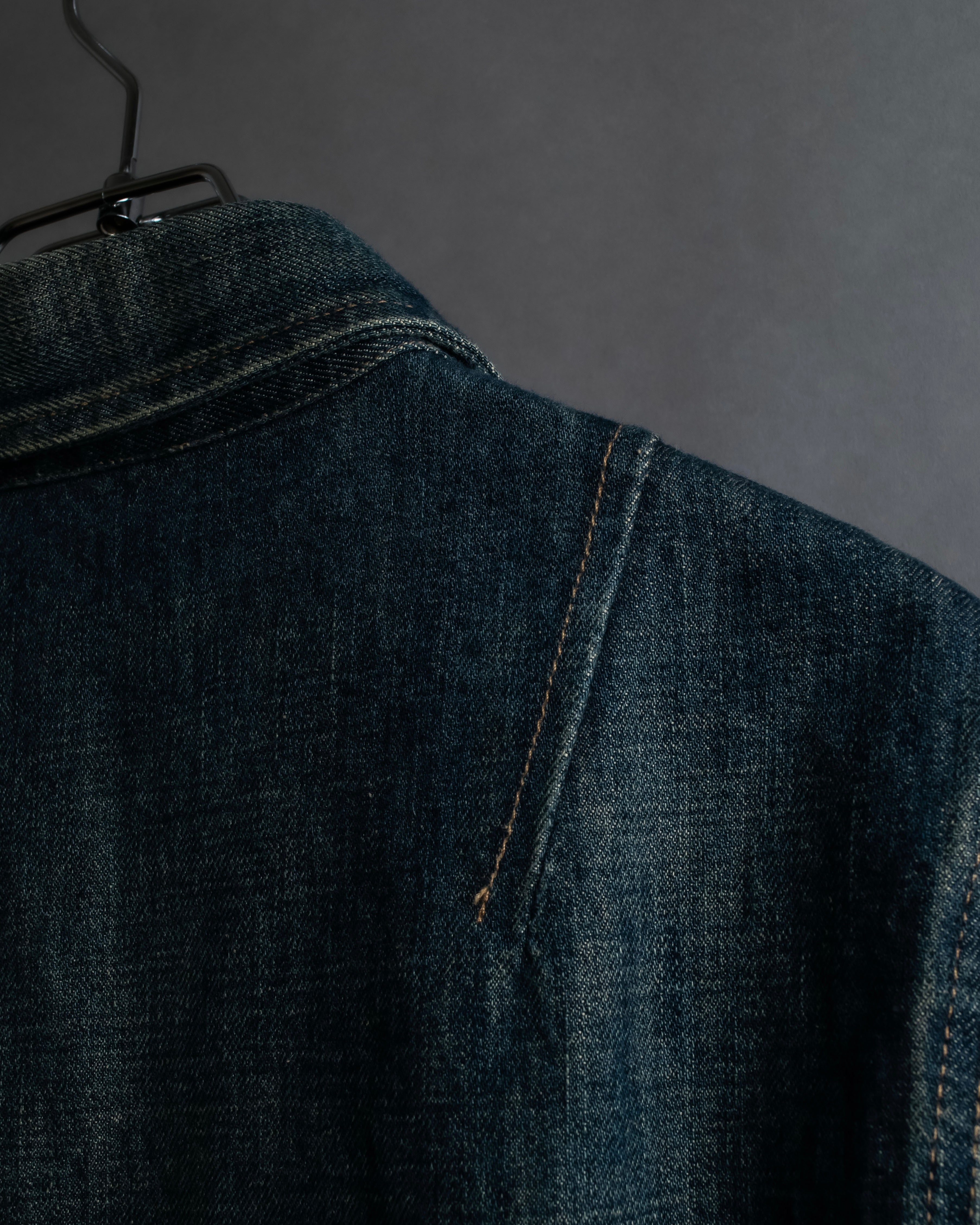 "GUCCI" Vintage faded shaped denim jacket