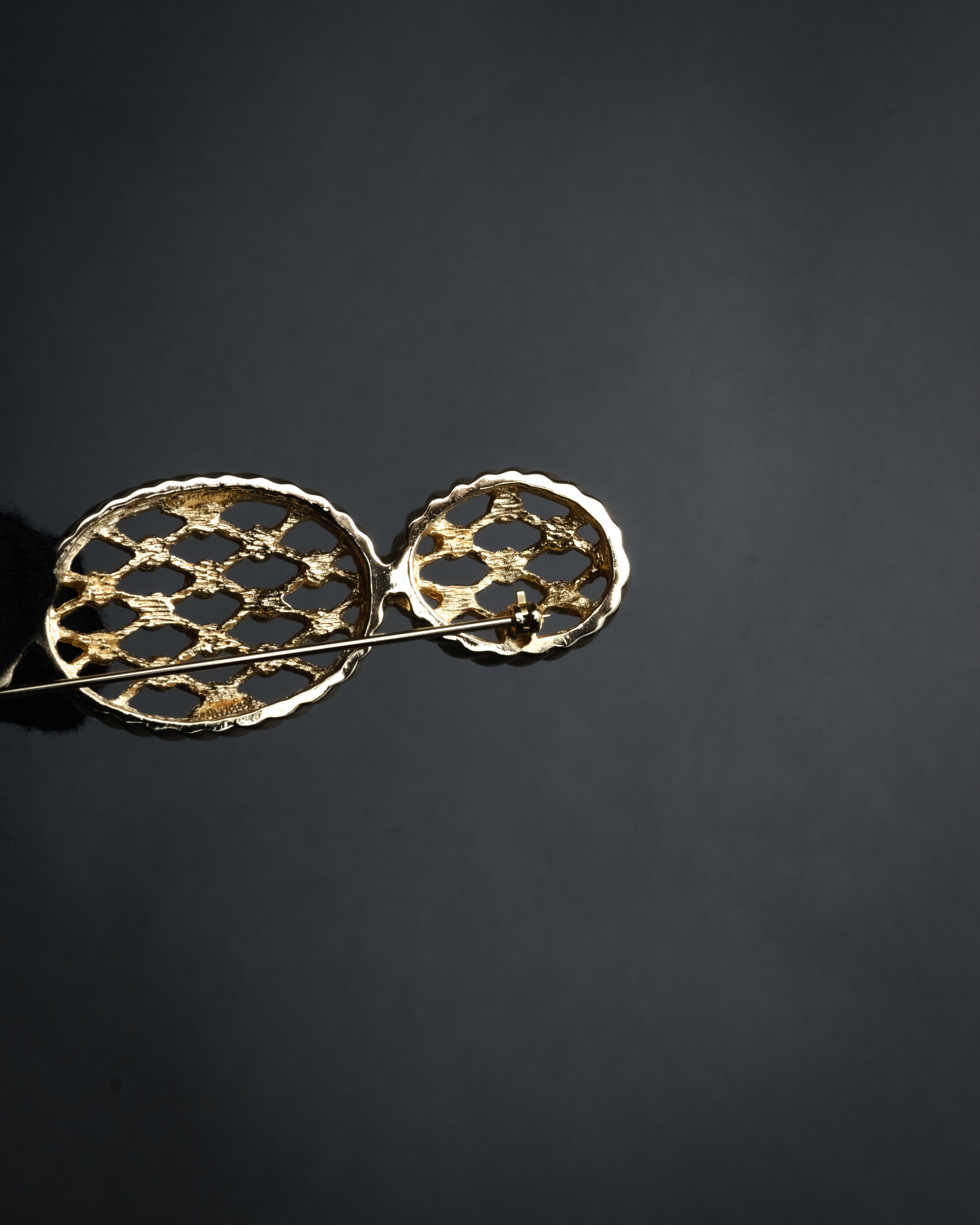 “Christian Dior” 70’s-80’s Lattice rhinestone brooch