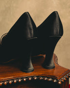 "PATRICK COX" 90's-00's Satin buckle heeled loafer pumps