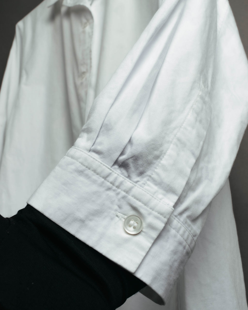"Y's" 90's-00's Open collar long cotton shirt coat