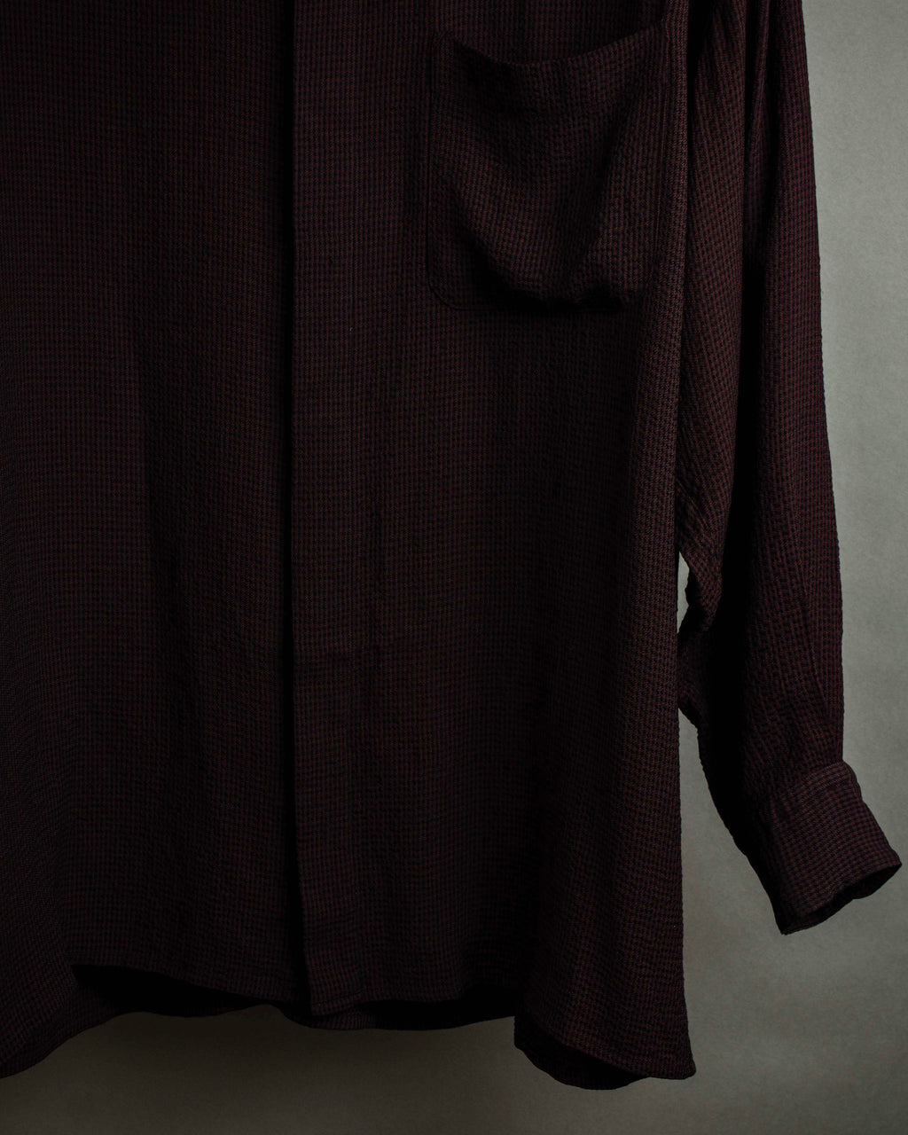 "JEAN PAUL GAULTIER" Draping form burgundy shirt