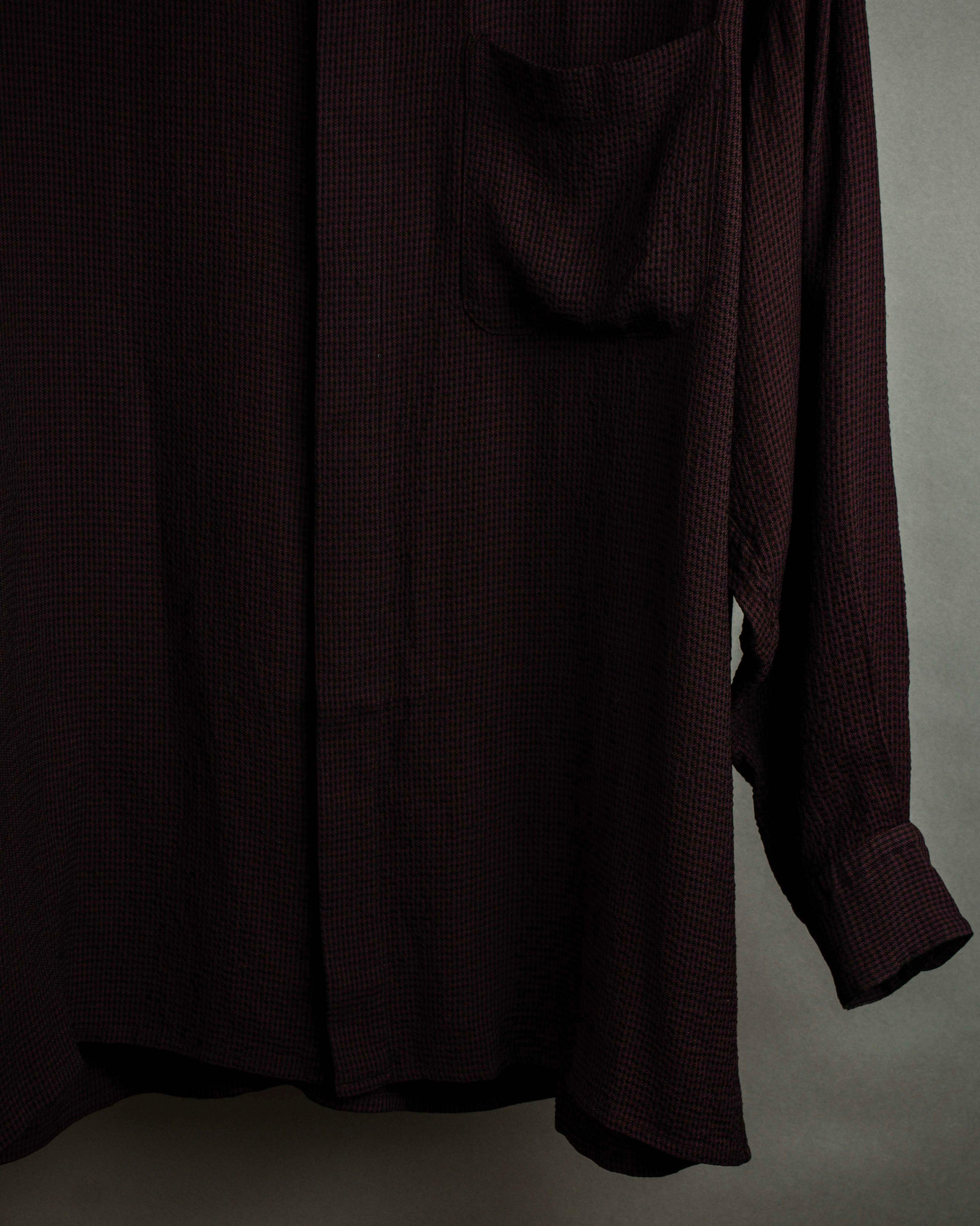 "JEAN PAUL GAULTIER" Draping form burgundy shirt