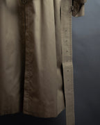 "BURBERRYS" Traditional detail double-breasted stand color trench coat