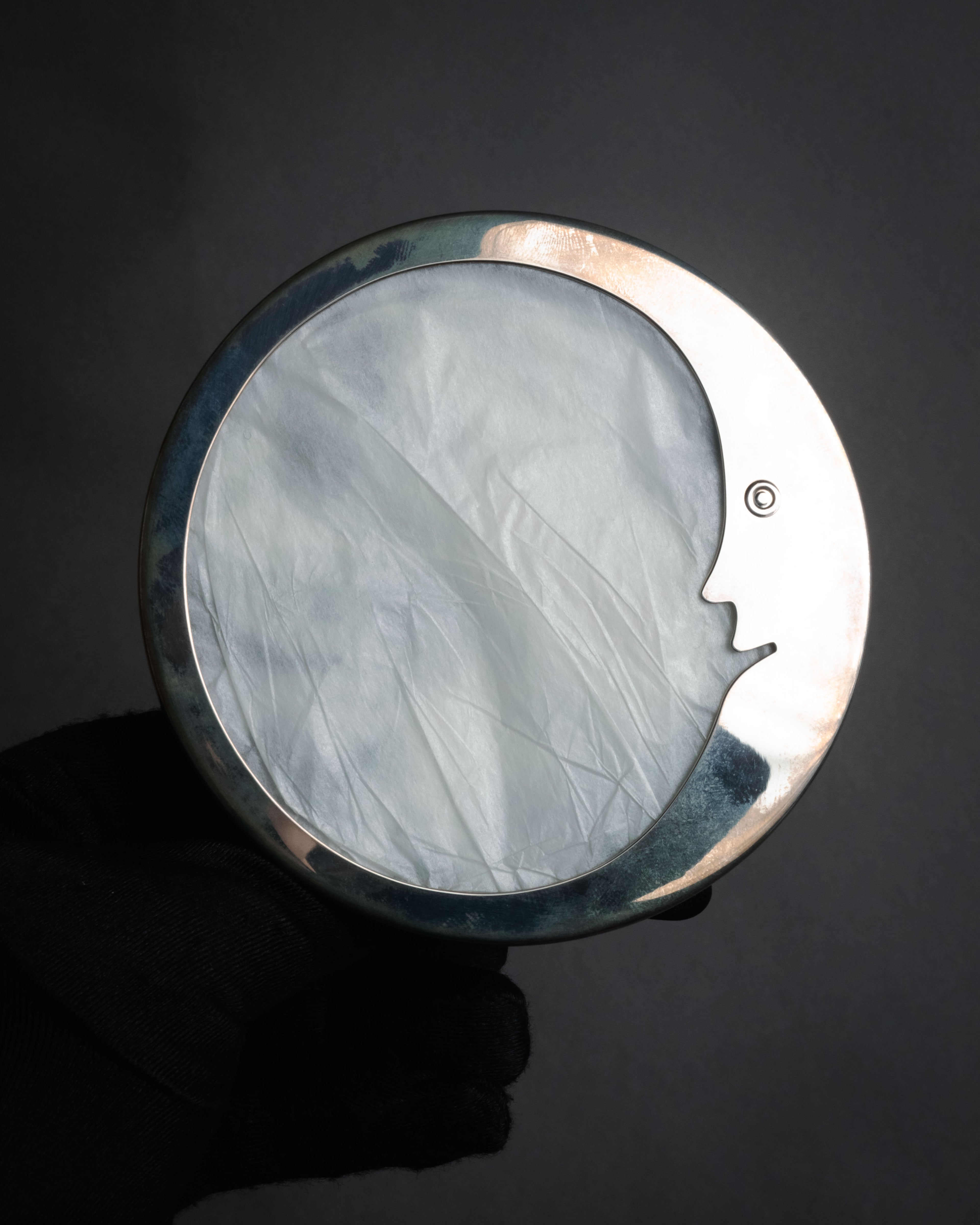 “Tiffany & Co.“ 90’s-00’s Moon motif sterling mirror