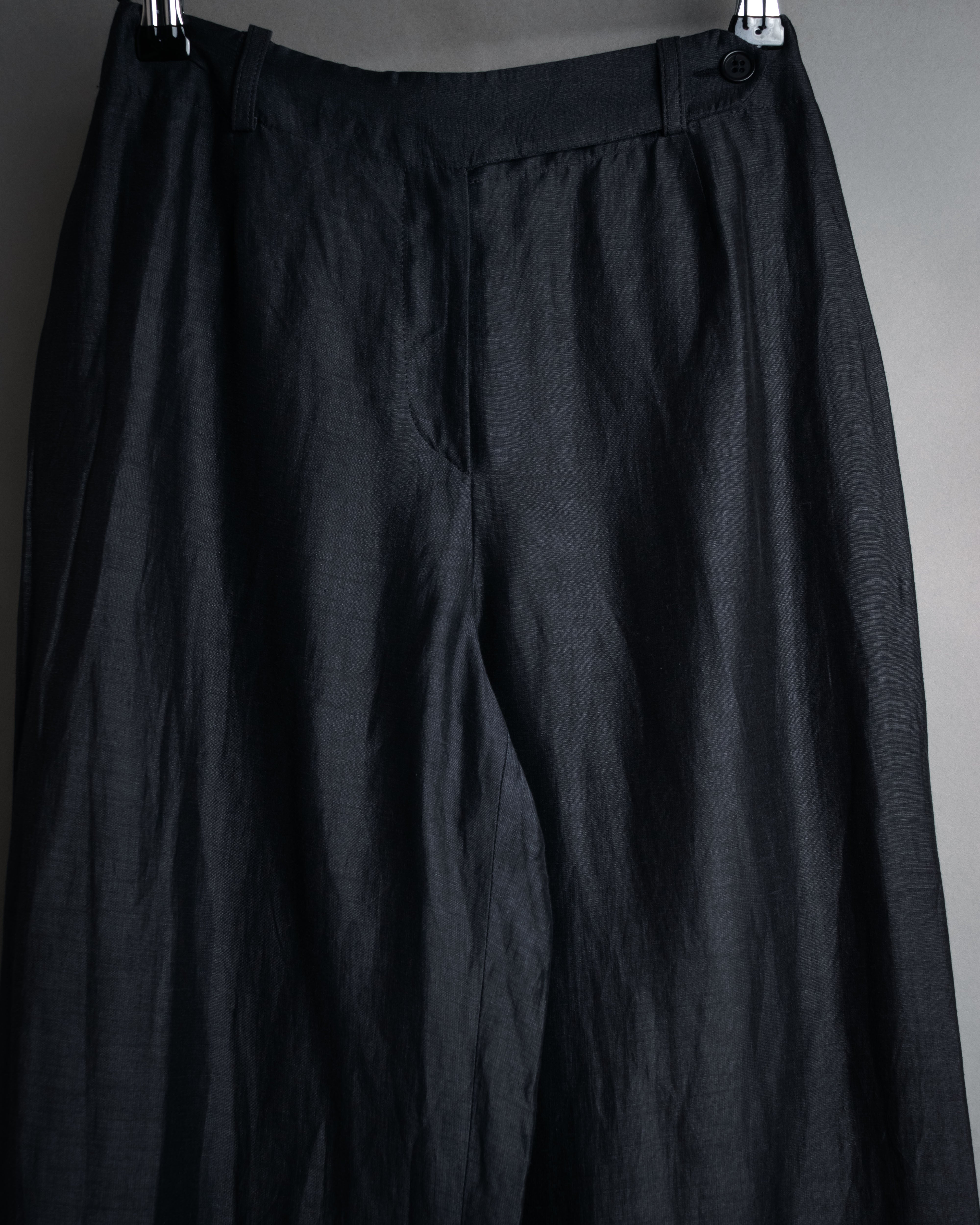 EMPORIO ARMANI (エンポリオ アルマーニ) - Wide-leg pants - Black