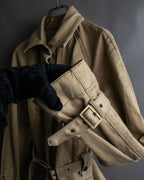 "BURBERRY" Selvedge denim trench detail jacket