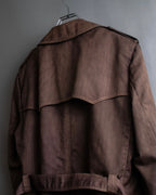 "CHRISTIAN DIOR MONSIEUR"
 Dark brown oversized trench coat