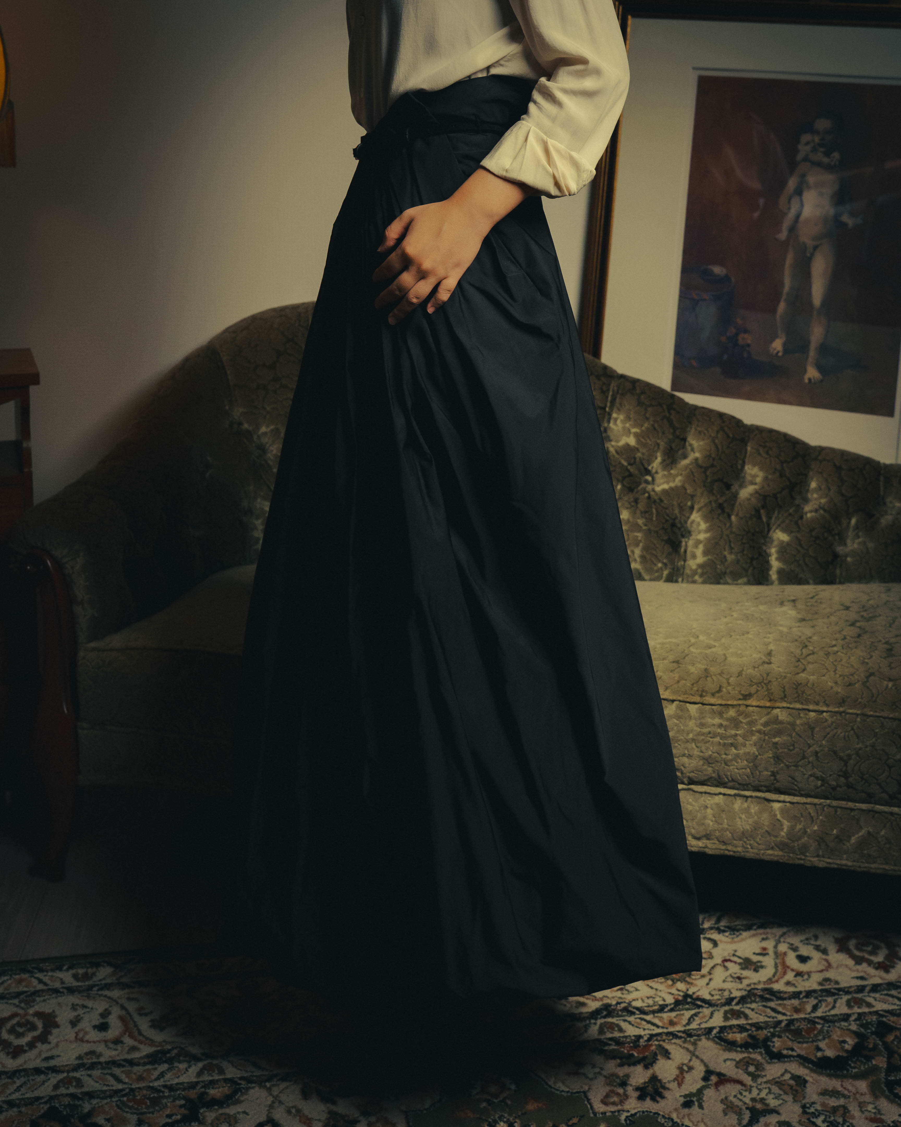 –SPECIAL– GIANFRANCO FERRE 00's Dramatic pleated maxi skirt