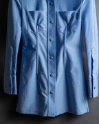"ALEXANDER WANG" Three-dimensional cut design light blue shirt