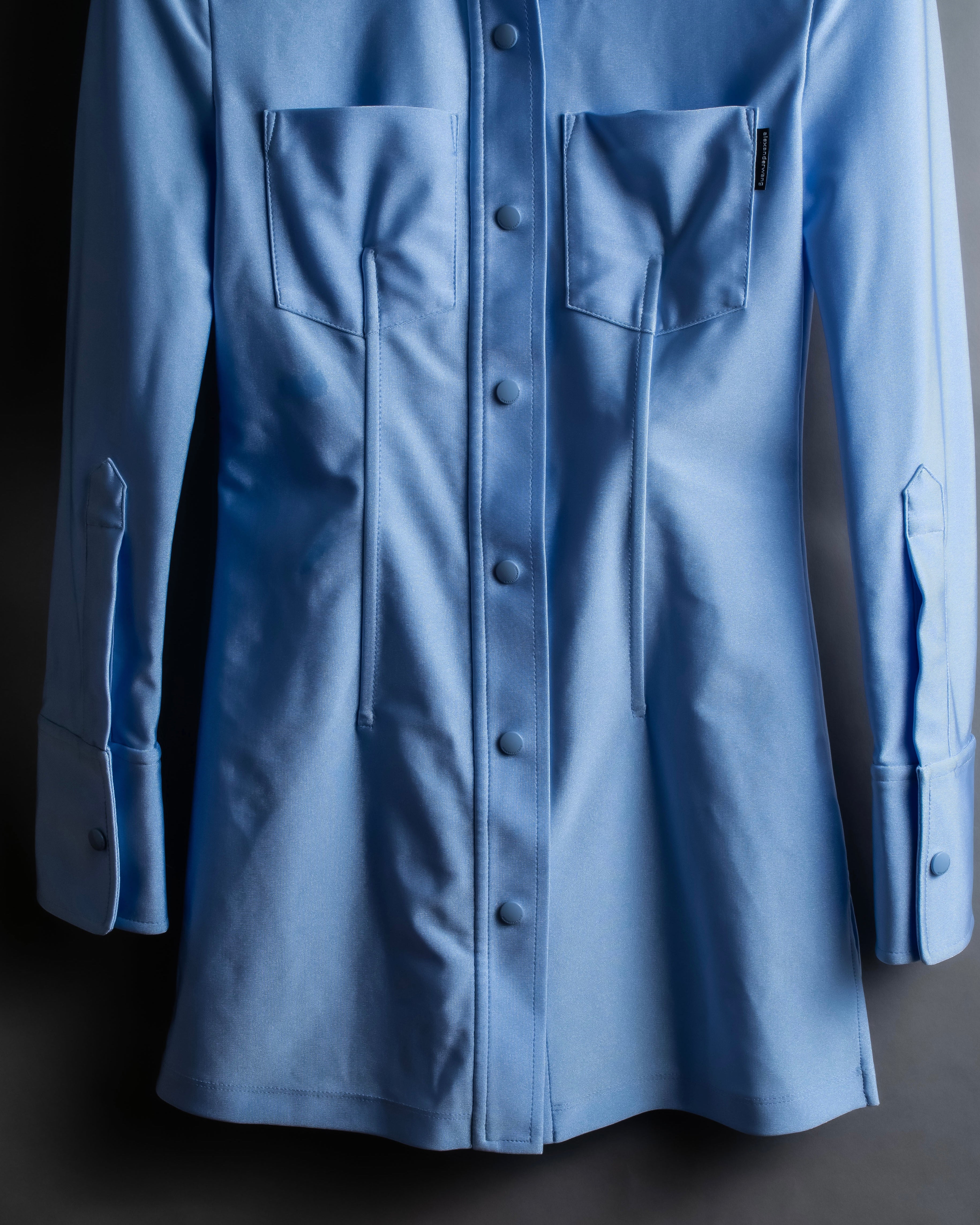 "ALEXANDER WANG" Three-dimensional cut design light blue shirt