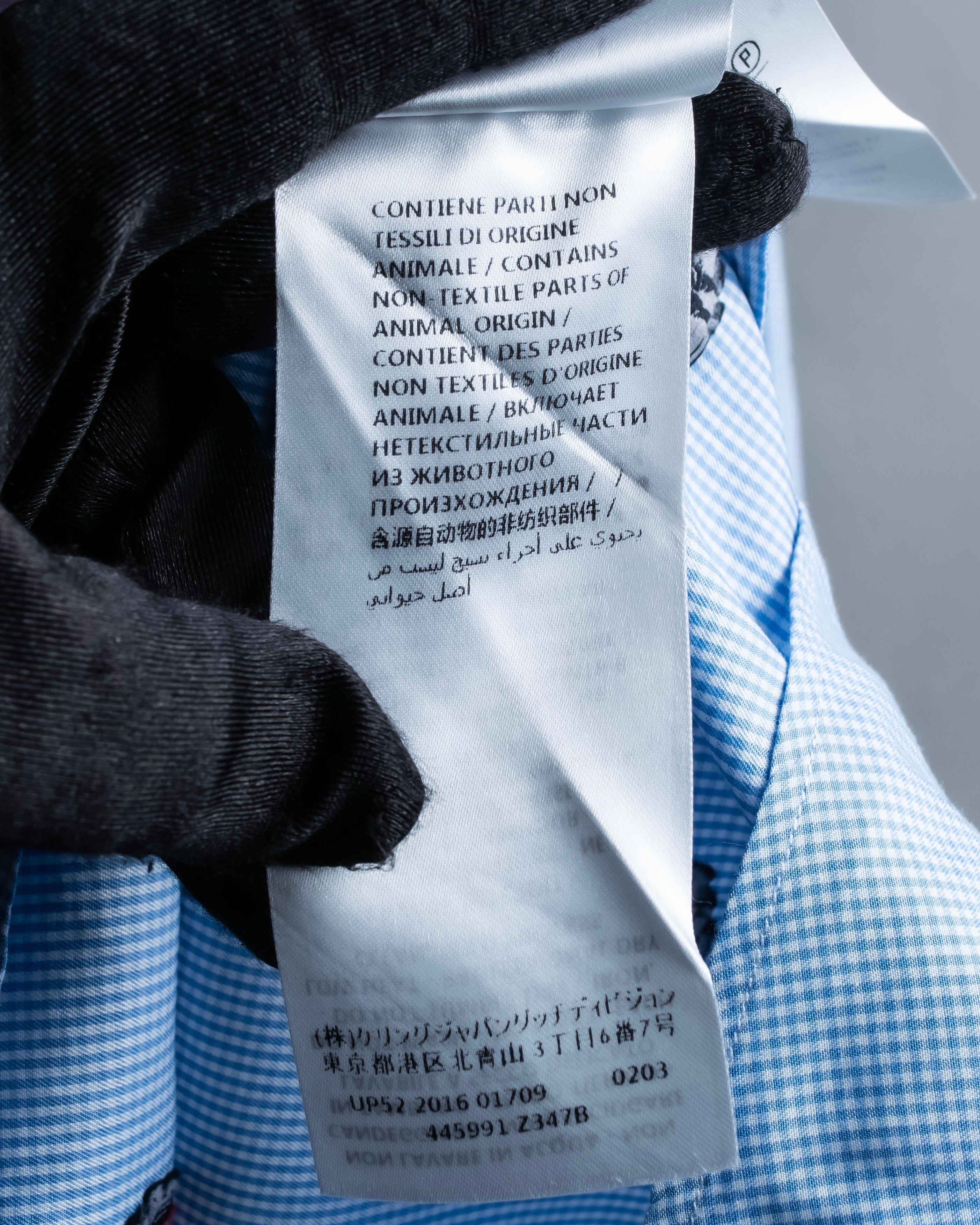 "GUCCI" Michele period elephant pattern sax blue color shirt