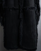 -SPECIAL- "GUCCI" 90's-00's Leather combination fur long coat