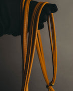 "Yves Saint Laurent" 70's-90's Woven leather shoulder bag