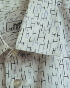 "Hermès" 00's-10's Monogram print cotton long sleeve shirt