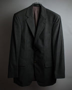 "HUGO BOSS" Fine-gauge wool khaki gray set up