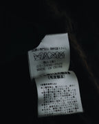 "BIEMME" 00’s striped rabbit fur belted coat