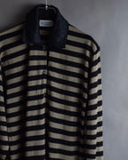 "GIANFRANCO FERRE" Striped contrast collar knit polo