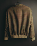 "Christian Dior" 80's-90's Wool check bomber jacket