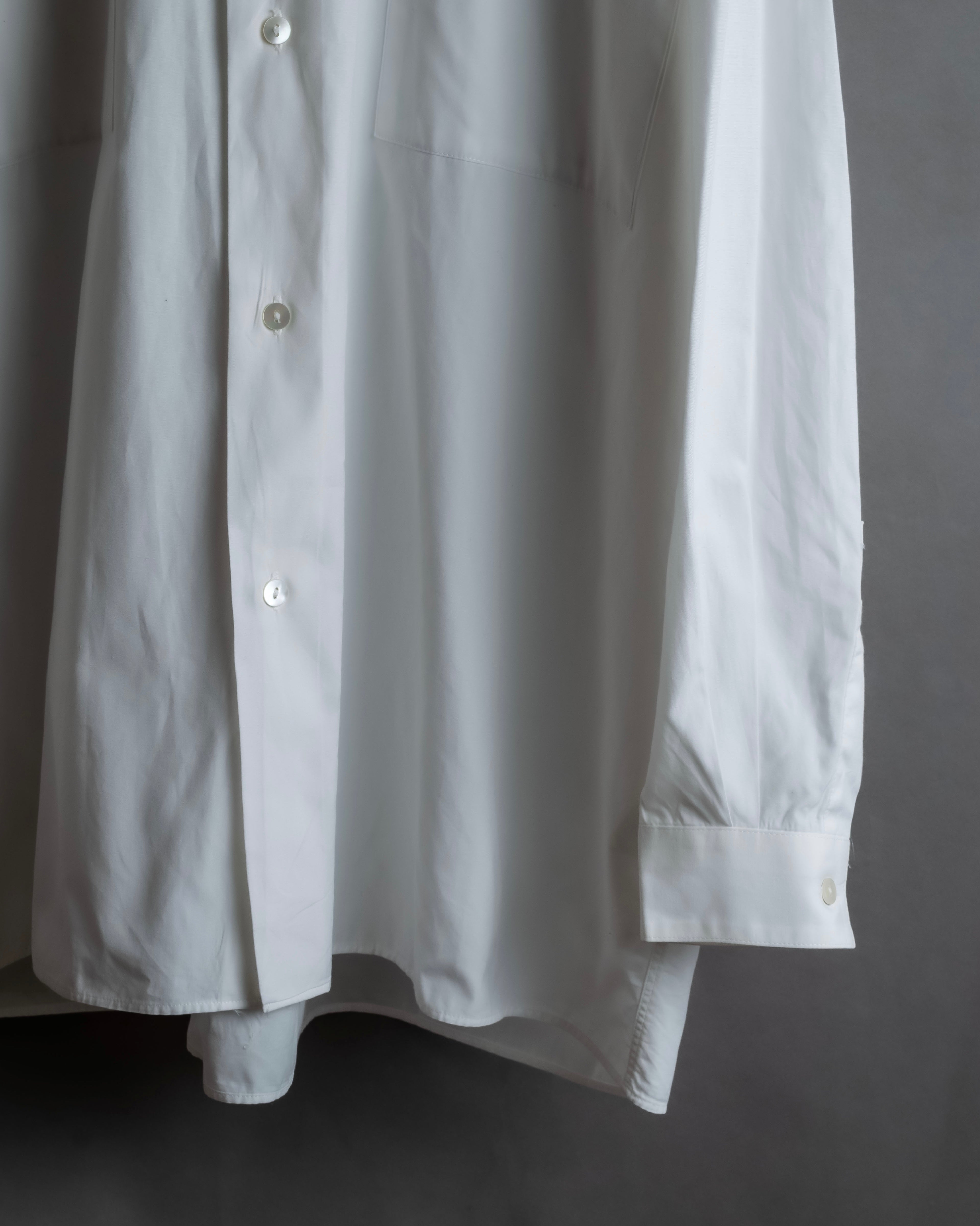 "JEAN PAUL GAULTIER" Cotton poplin stand-collar white shirt
